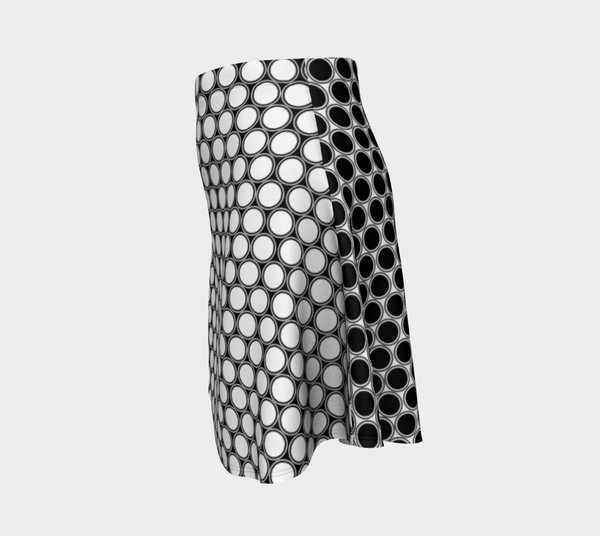 Two Tone Polkadot Flare Skirt - Objet D'Art