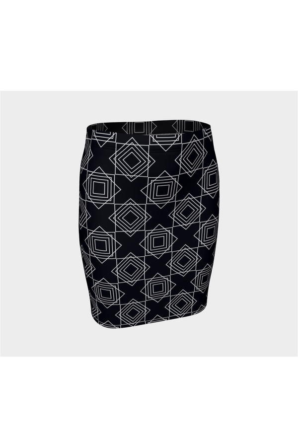 Square Biz Fitted Skirt - Objet D'Art