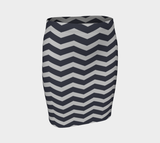 Herringbone Fitted Skirt - Objet D'Art