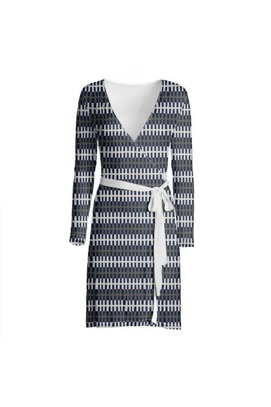 Striped Wrap Dress - Objet D'Art
