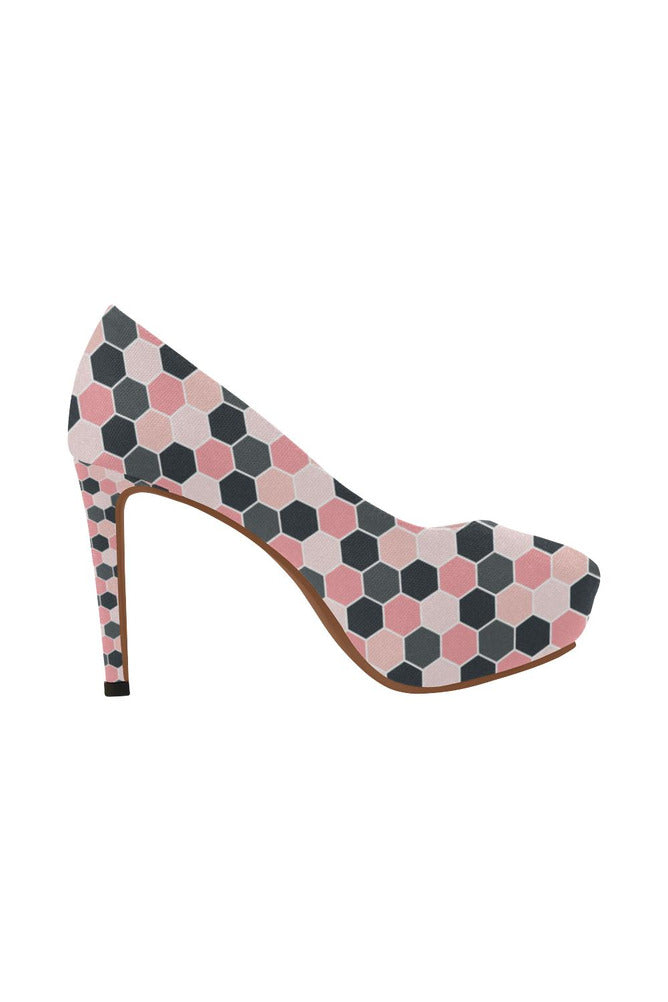 PInk Honeycomb Women's High Heels - Objet D'Art