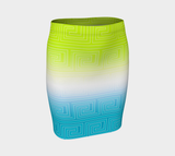 Greek Key Fitted Skirt - Objet D'Art