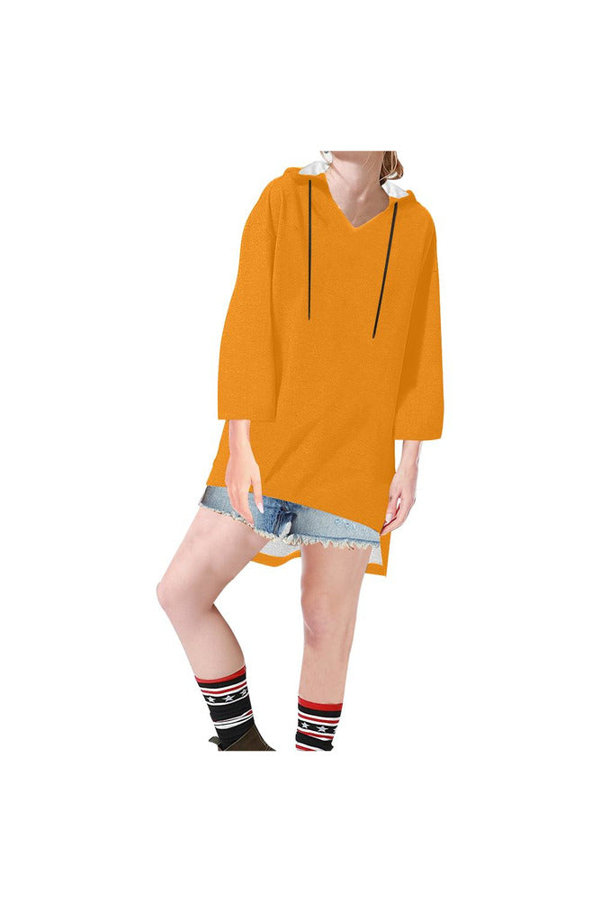Turmeric Step Hem Tunic Hoodie for Women (Model H25) - Objet D'Art