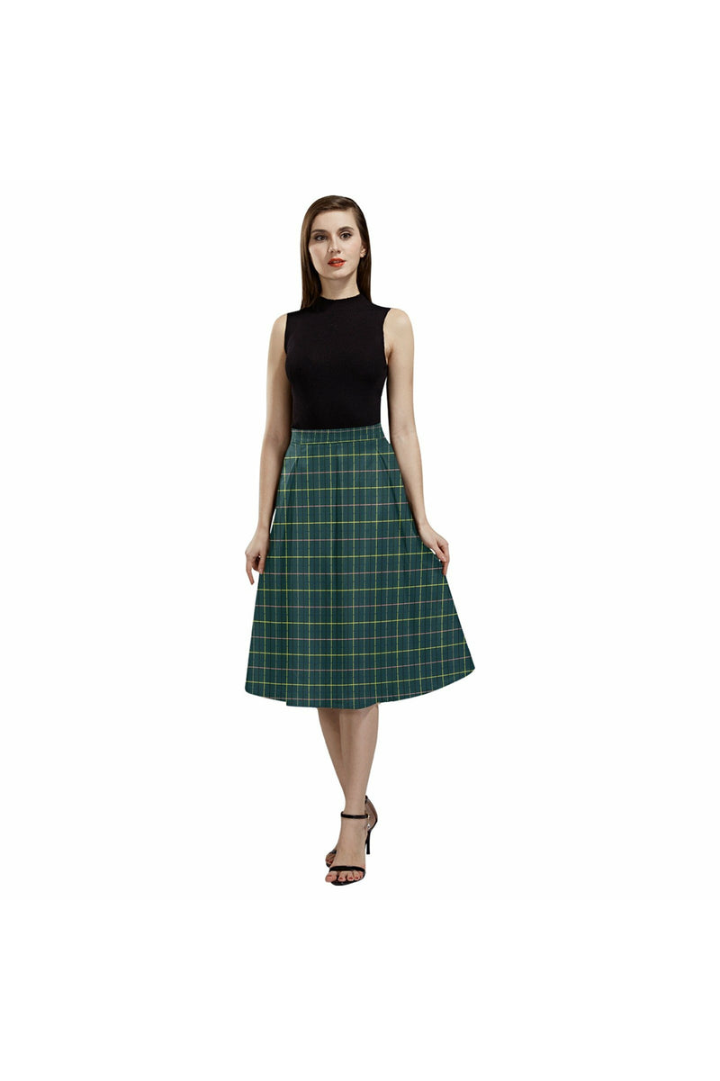 Storm Green Mnemosyne Women's Crepe Skirt - Objet D'Art