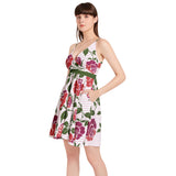 Spaghetti Strap Sleeveless Falred Hem Short Dress - Objet D'Art