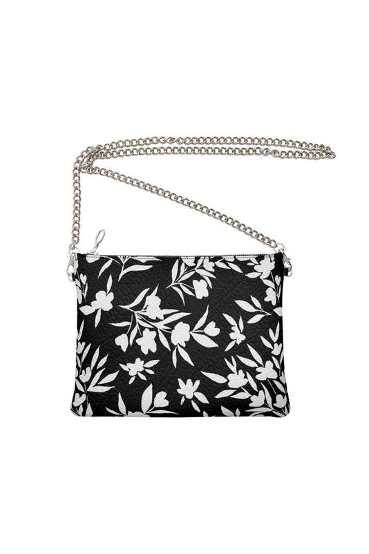 Black and White Silhouette Bag with Chain - Objet D'Art