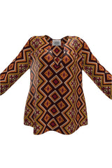 Kente Print Women's Blouse - Objet D'Art