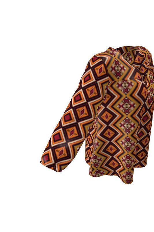 Kente Print Women's Blouse - Objet D'Art