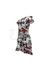 Rosy Silhouette Tea Dress - Objet D'Art