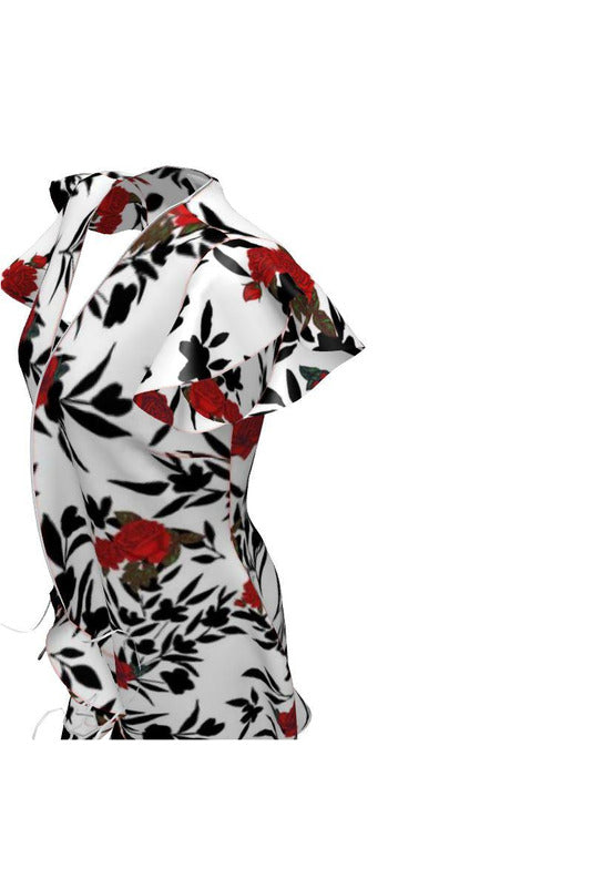 Rosy Silhouette Tea Dress - Objet D'Art