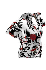 Rosy Silhouette Tea Dress - Objet D'Art