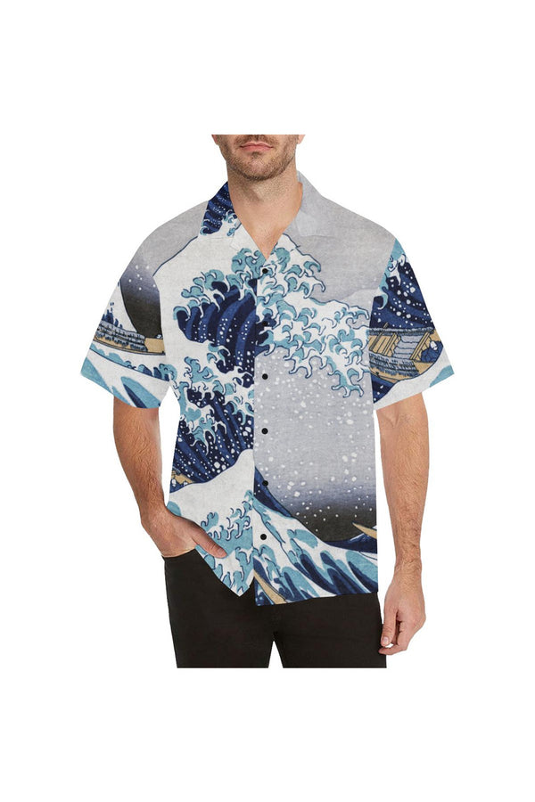 The Great Wave off Kanagawa Hawaiian Shirt (Model T58) - Objet D'Art