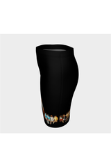 Midnight Perch of Birds Fitted Skirt - Objet D'Art