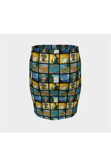 Van Gogh Expo Fitted Skirt - Objet D'Art