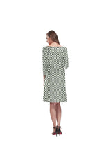 Micro Daisy Print Rhea Loose Round Neck Dress - Objet D'Art