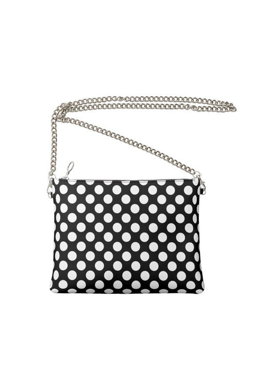 Polka-dot Crossbody Bag with Chain - Objet D'Art