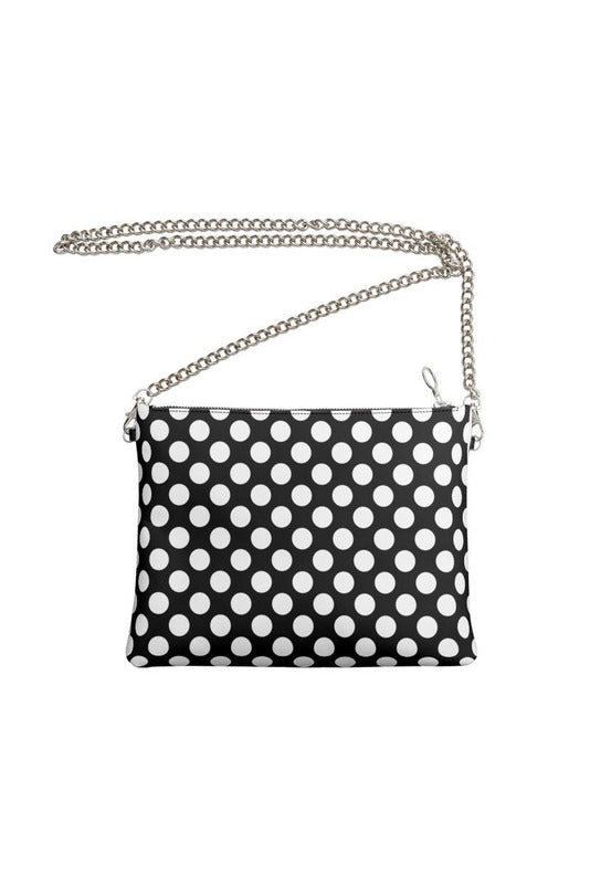 Polka-dot Crossbody Bag with Chain - Objet D'Art