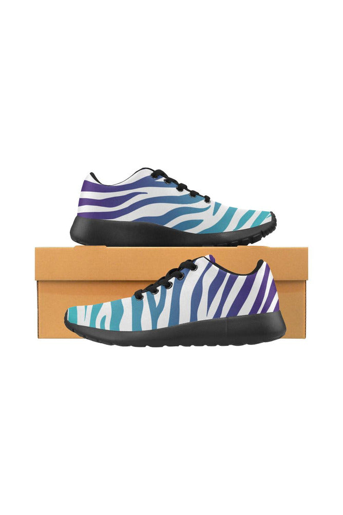 Blue Ombre Zebra Print Women’s Running Shoes - Objet D'Art