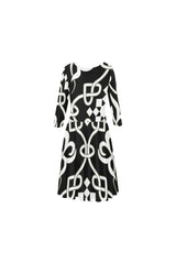 patt 5 Elbow Sleeve Ice Skater Dress (D20) - Objet D'Art
