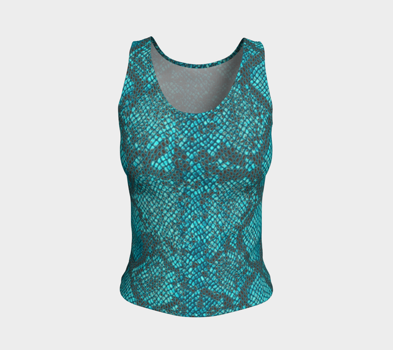 Snakeskin Fitted Tank Top - Objet D'Art