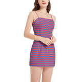 Sleeveless Square Neckline Spaghetti Strap Mini Dress - Objet D'Art