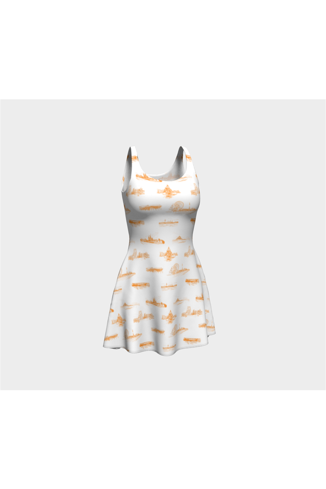 International Landmarks Flare Dress - Objet D'Art