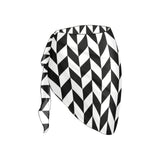 bw print broken chev Beach Sarong Wrap - Objet D'Art