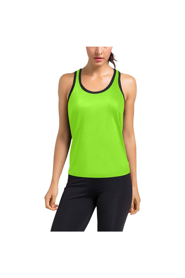 Neon Green Women's Racerback Tank Top - Objet D'Art