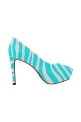 cyan pump 4 heels Women's High Heels (Model 044) - Objet D'Art
