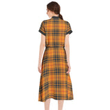 Drawstring Waist A-line Flared Midi Dress - Objet D'Art