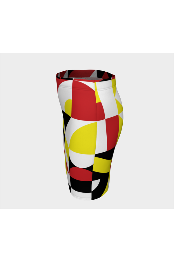 Color Collage Fitted Skirt - Objet D'Art