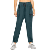 forest solid print 2 Women's Quick Dry Cargo Sweatpants (Model L65) - Objet D'Art