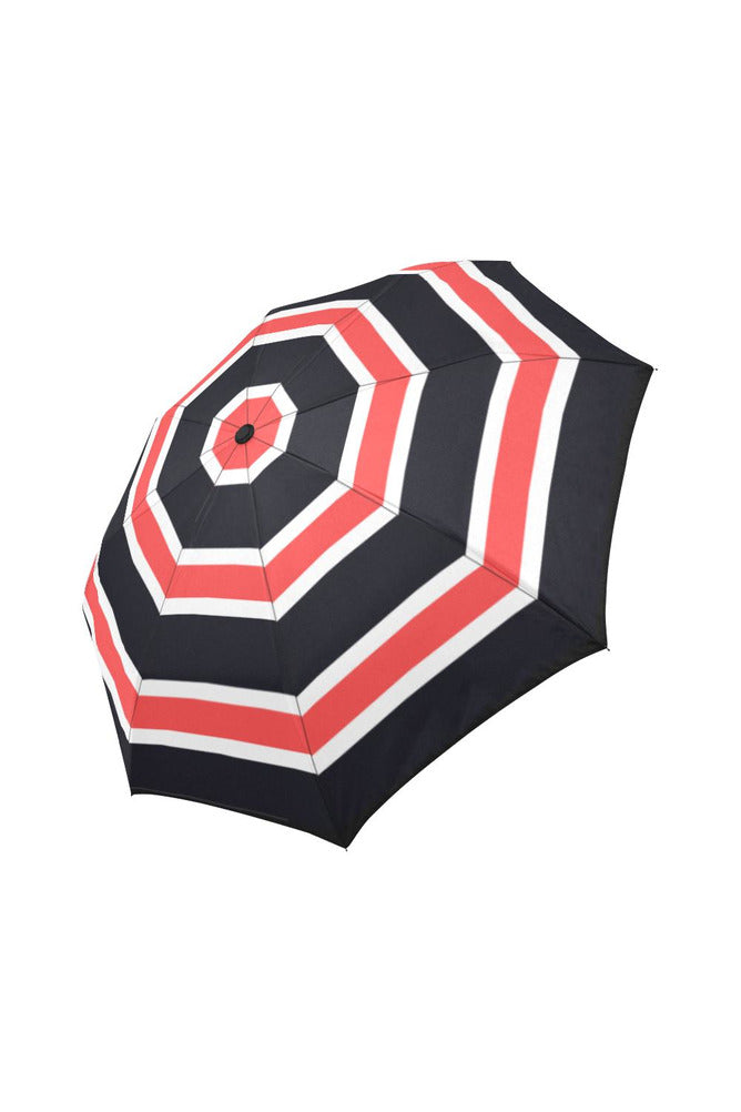 Orange & Black Stripe Auto-Foldable Umbrella - Objet D'Art