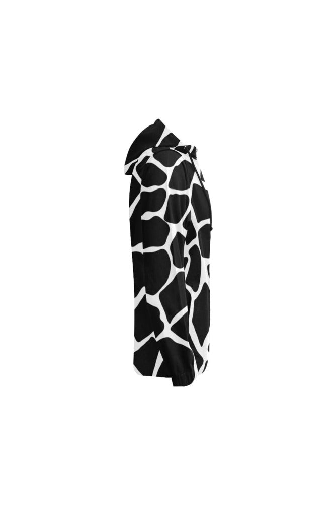 Giraffe Print Full Zip Hoodie for Women - Objet D'Art