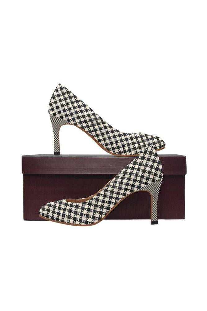 Circle in Squares Women's High Heels - Objet D'Art Online Retail Store