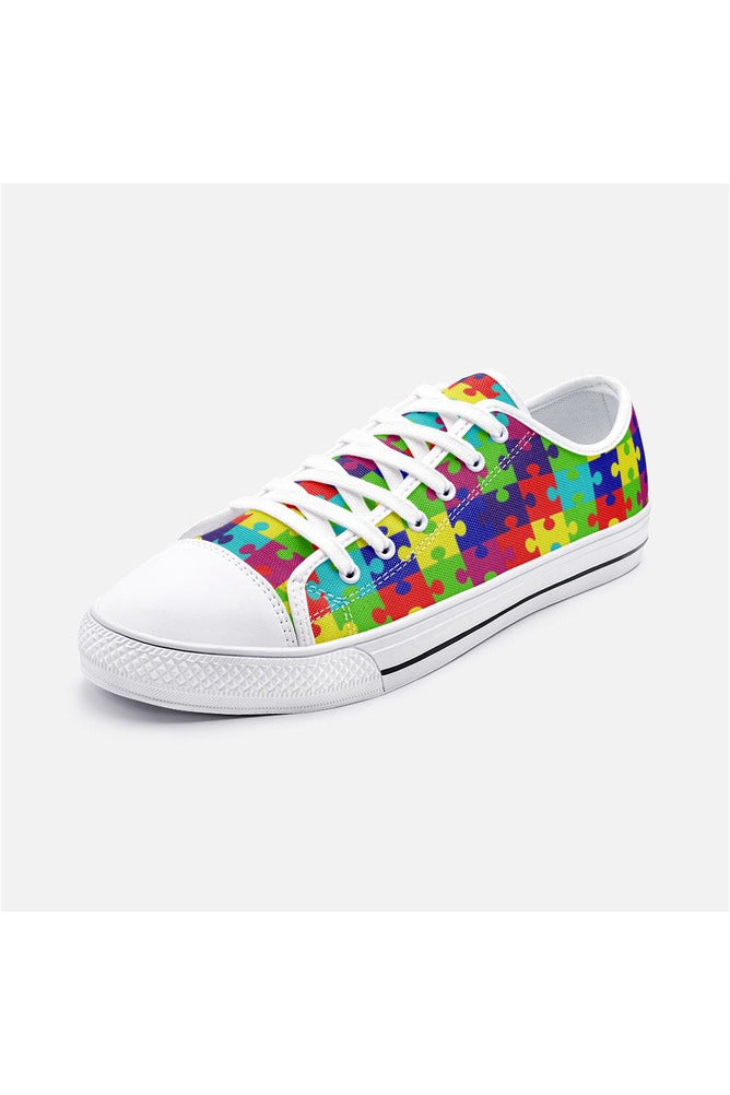 Autism Awareness Unisex Low Top Canvas Shoes - Objet D'Art