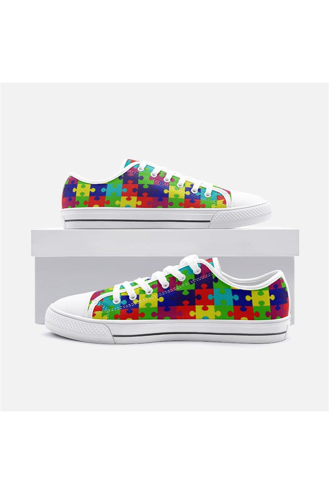 Autism Awareness Unisex Low Top Canvas Shoes - Objet D'Art