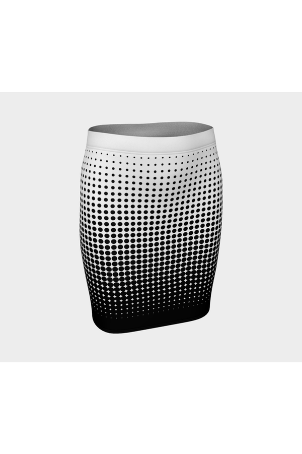 Halftone Fitted Skirt - Objet D'Art