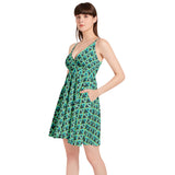 Spaghetti Strap Sleeveless Falred Hem Short Dress - Objet D'Art