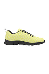 Yellow Polka Dot Women's Breathable Running Shoes - Objet D'Art