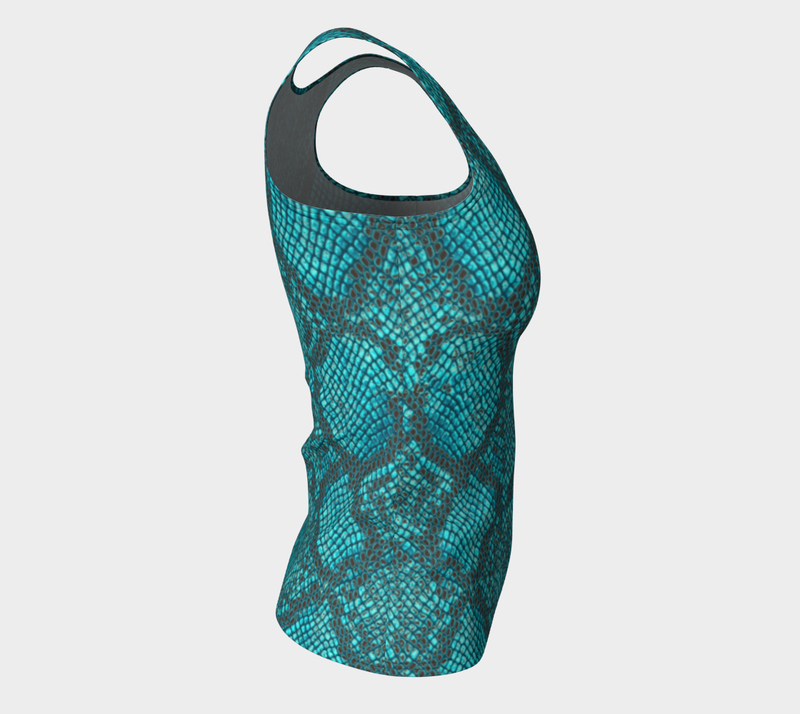 Snakeskin Fitted Tank Top - Objet D'Art