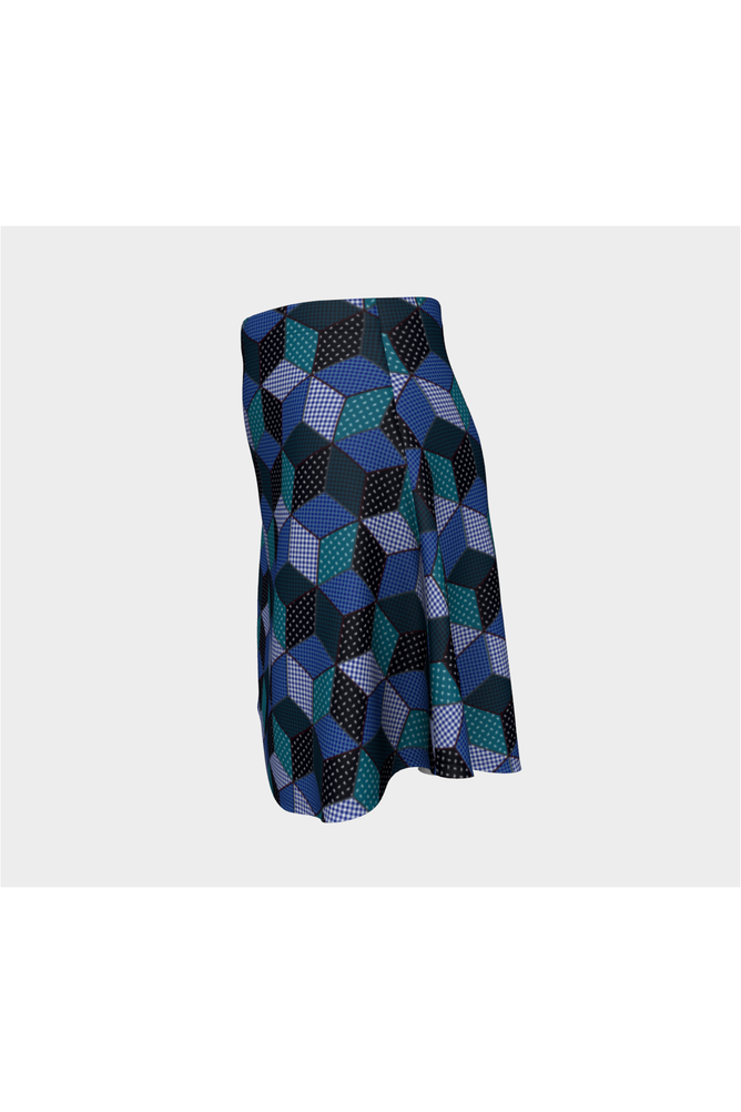 ISOClectic Blue Flare Skirt - Objet D'Art Online Retail Store