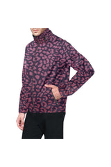 Berry Leopard Print All Over Print Windbreaker for Men - Objet D'Art Online Retail Store