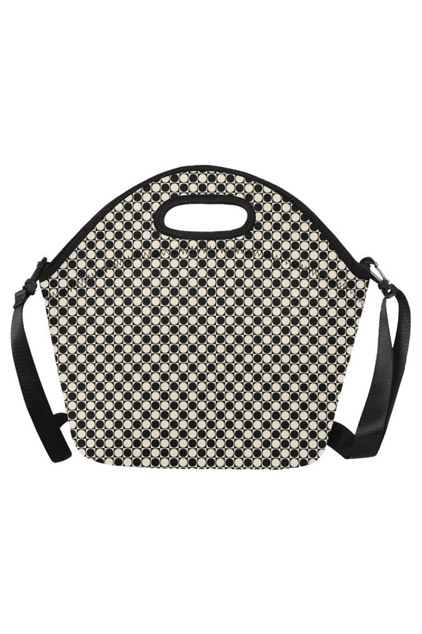 Circles & Squares Neoprene Lunch Bag/Large (Model 1669) - Objet D'Art