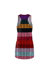 Multicolored Snakeskin Print Women's Racerback Dress - Objet D'Art