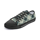 Plaid Unisex Low Top Canvas Shoes - Objet D'Art