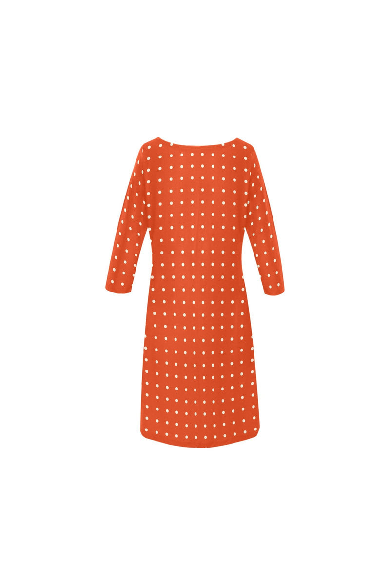 Polka Dot Rhea Loose Round Neck Dress - Objet D'Art