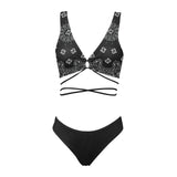 black 2 9k Cross String Bikini Set (Model S29) - Objet D'Art
