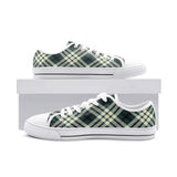 Plaid Unisex Low Top Canvas Shoes - Objet D'Art