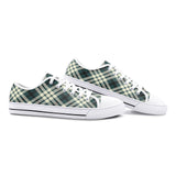 Plaid Unisex Low Top Canvas Shoes - Objet D'Art